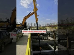 Braço telescópico de três secções