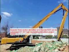 Excavadora de três seções braço de demolição Hyundai R225 pode ser personalizado 25T-45T projeto de demolição de edifícios de grande altura Q355B