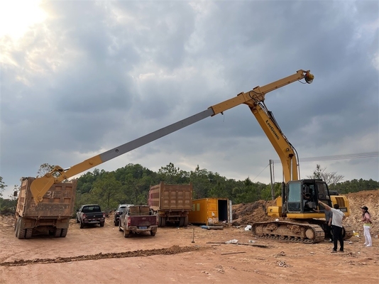 12m Telescópica Dipper Arm Excavator Boom Laranja Amarelo Azul Personalizado 0.2-1cbm Capacidade de balde