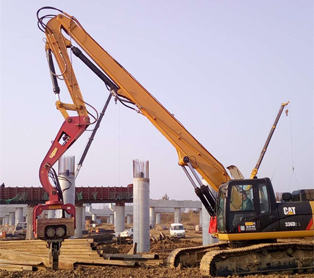 Máquina escavadora litoral Pile Driving Boom 7,5 toneladas de 400RPM para CAT Kobelco Hitachi