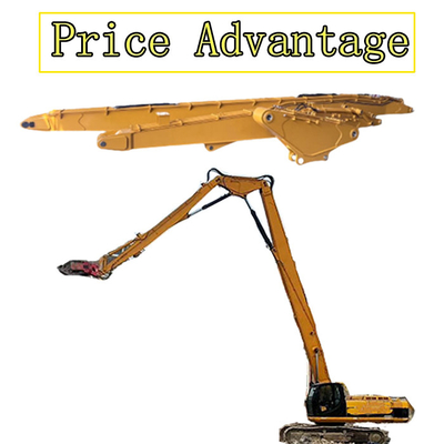 Lança de Demolição Personalizada de Braço de Longo Alcance 18M 20M 24M 26M 28M 30M Escavadeira de Longo Alcance para Peças de Máquinas de Construção CAT325 PC200 ZX200