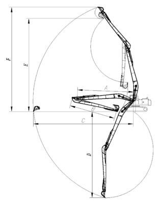 28 medidores de 50-55 toneladas da máquina escavadora longa Booms For  Hitachi Liebherr do alcance