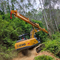 Manipulador de tratamento de árvores escavadeira florestal braço telescópico com garra