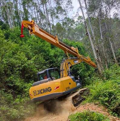 Manuseador de árvores florestais Excavadora Braço telescópico com agarrador para gato Hitachi Komatsu Kobelco