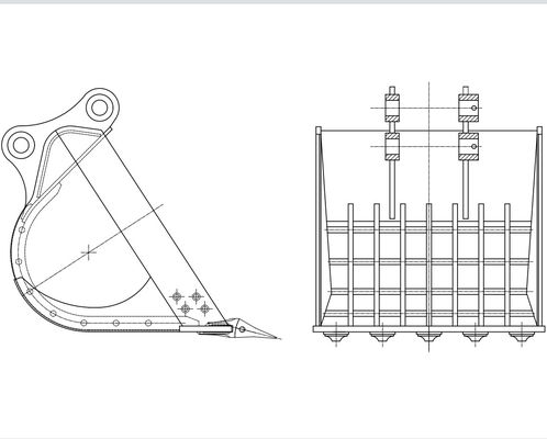 Máquina escavadora Seive Bucket de 320 ZX330, cubeta de esqueleto durável do ODM do OEM