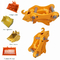 Mini Excavator Quick Coupler amarelo, Pin de Digger Bucket Quick Release With