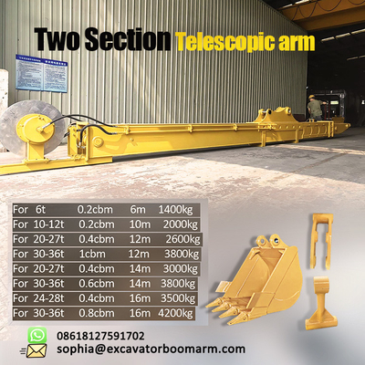 Lança telescópica de escavadeira CAT CAT320 14 metros HG785 Q355B