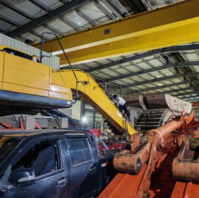 Lama que limpa o crescimento longo anfíbio do alcance, máquina escavadora de dragagem Long Boom