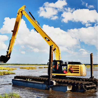 Lama que limpa o crescimento longo anfíbio do alcance, máquina escavadora de dragagem Long Boom