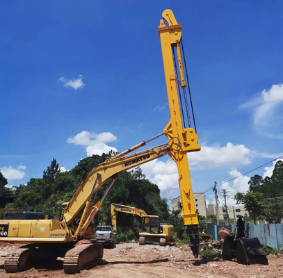 Lança telescópica de três seções para escavadeira de bomba de concreto de longo alcance para CAT Hitachi Kobelco