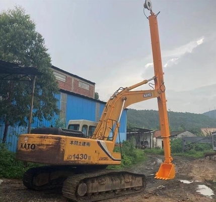 O azul amarelo alaranjado personalizou o braço telescópico 14-16m do Dipper para a construção