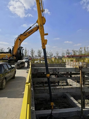 Lança telescópica de três seções para escavadeira de bomba de concreto de longo alcance para CAT Hitachi Kobelco