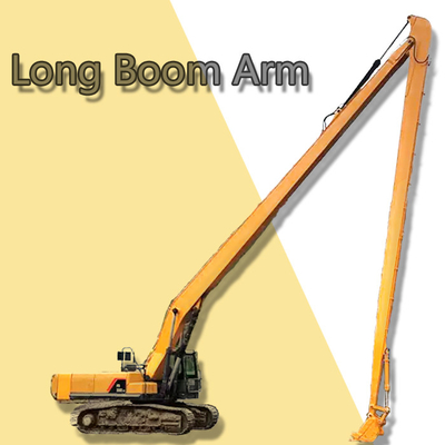 Q355B Excavadora Booms de longo alcance Braço Boom longo Amarelo Vermelho Verde 7m comprimento