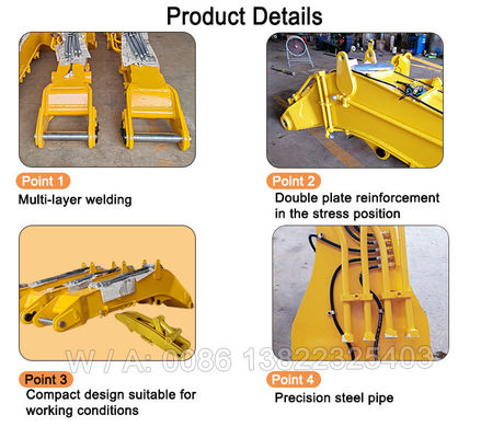 Hitachi Komatsu Excavator Tunnel Boom Excavator curto braço Excavator curto boom braço Excavator boom e braço excavador boom braço curto alcance boom