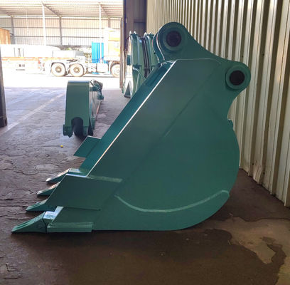 Garantir o braço do excavador de longo alcance com balde e cilindro para o CAT Kobelco