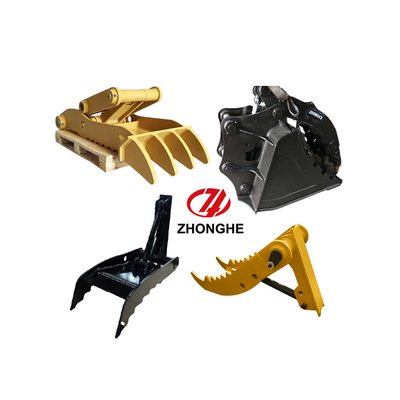 Máquina escavadora antiusura Thumb Bucket para CAT312, PC60 com o dente preto amarelo Replacable