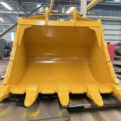 Balde de rocha personalizável para escavadeira, balde de mineração resistente para trabalho pesado, com dentes para retroescavadeira e construção