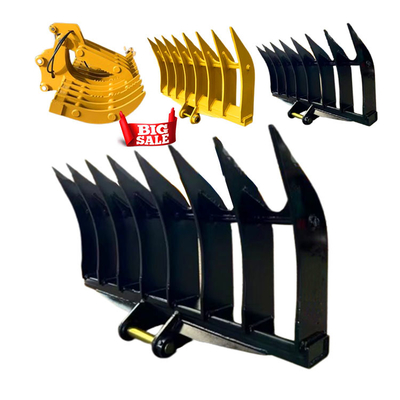 A máquina escavadora Rake Bucket do raspador de Q355B, NM400 escova o ancinho para a máquina escavadora PC360 ZX300 CAT330