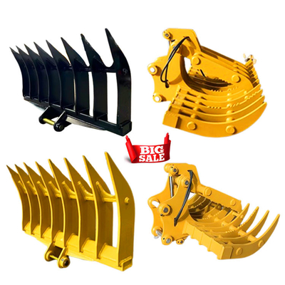 Ancinho de alta qualidade da raiz para a máquina escavadora de Hitachi Ex60, Oem Mini Digger Rake Bucket