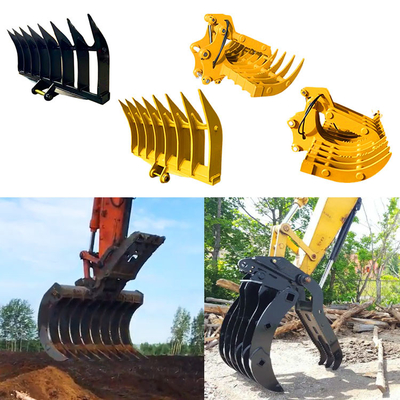 Máquina escavadora Rake Bucket de Q355B Nm400, Digger Rake Bucket antiusura