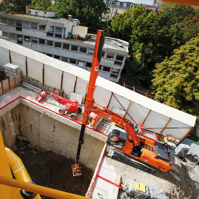 Braço telescópico de Long Boom Clamshell da máquina escavadora PC360 para Hitachi CAT Volvo