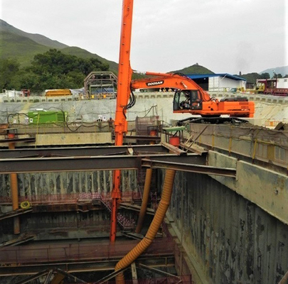 5748kg máquina escavadora longa Telescopic Boom Arm com a parte superior para Hitachi/CAT