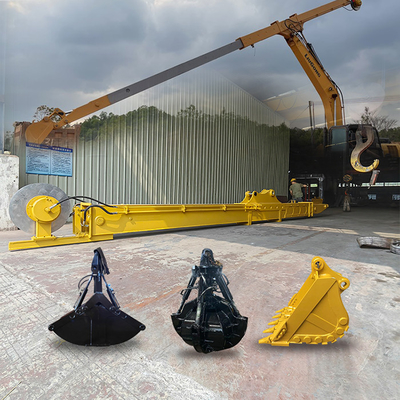 Excavador Rock Bucket Cat320d Para CAT320 ZX200 DX200 SY205C, Excavador braço telescópico 14M para cat320